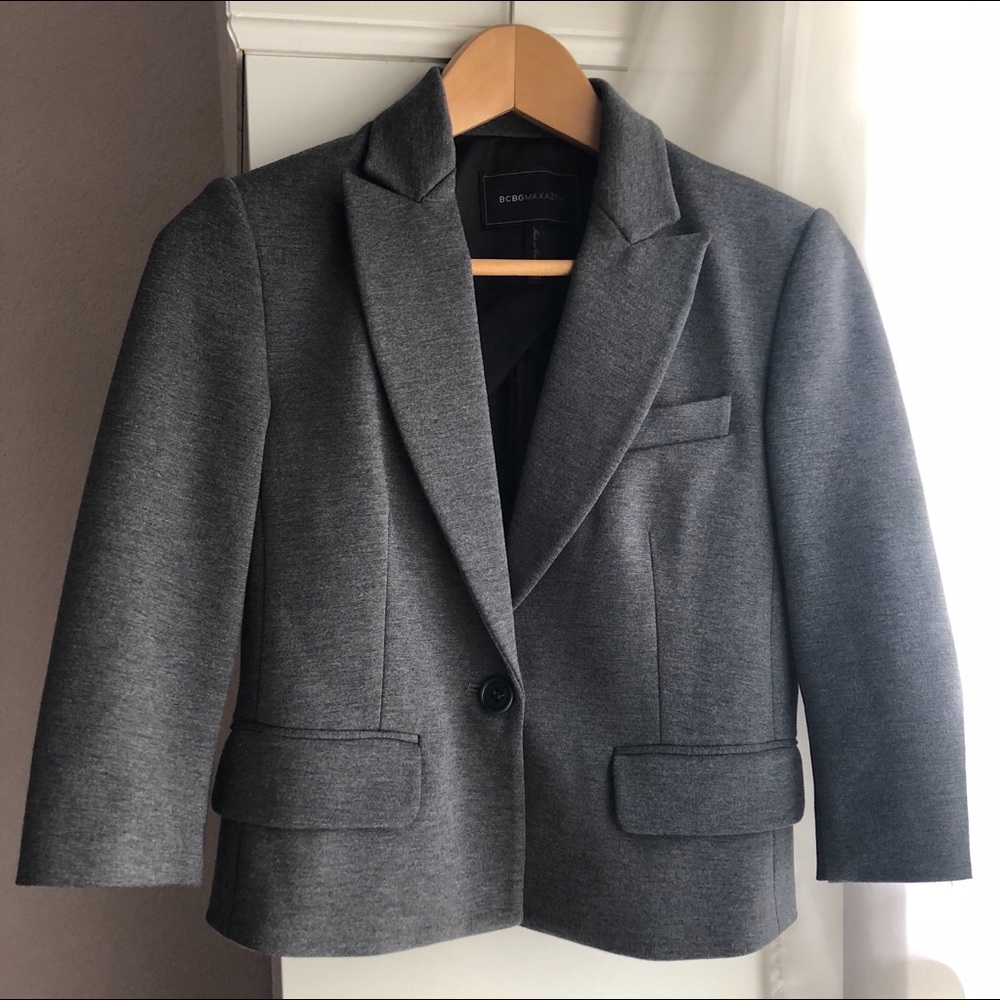 BCBG Maxazria gray blazer